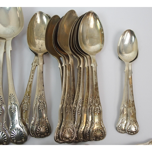 197 - A part suite of Victorian silver cutlery