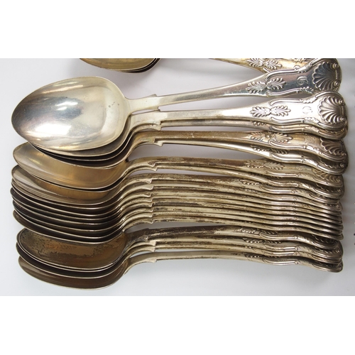 197 - A part suite of Victorian silver cutlery