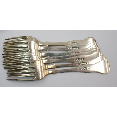 197 - A part suite of Victorian silver cutlery