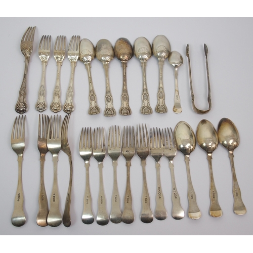 198 - A mixed lot of silver cutlery