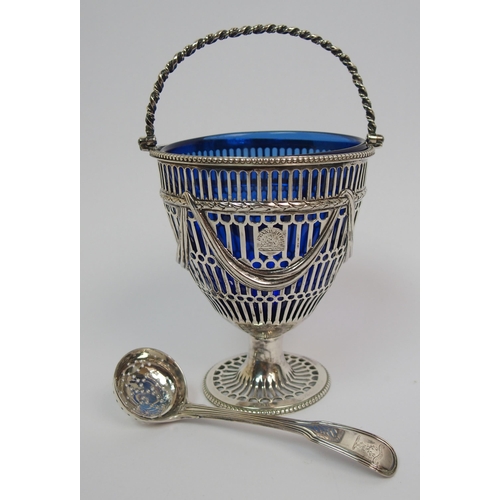 199 - A silver twin handled basket