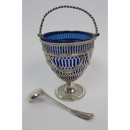 199 - A silver twin handled basket