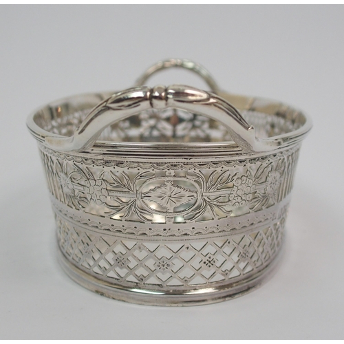 199 - A silver twin handled basket