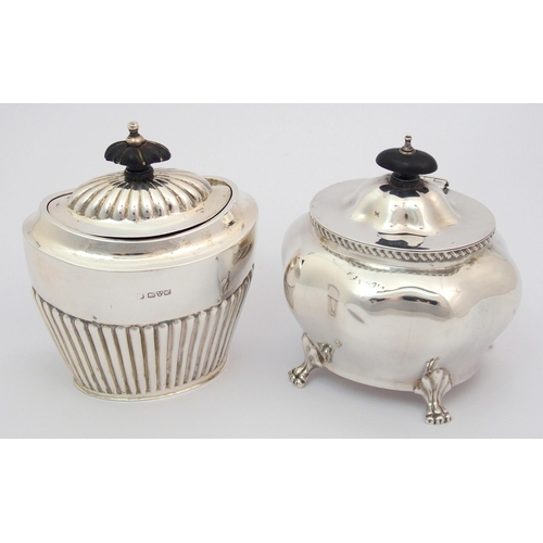 201 - A silver tea caddy