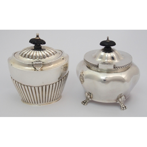 201 - A silver tea caddy