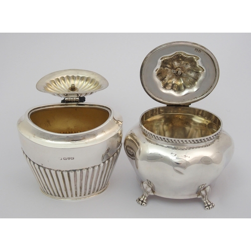 201 - A silver tea caddy