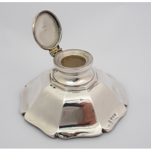 204 - A silver inkwell