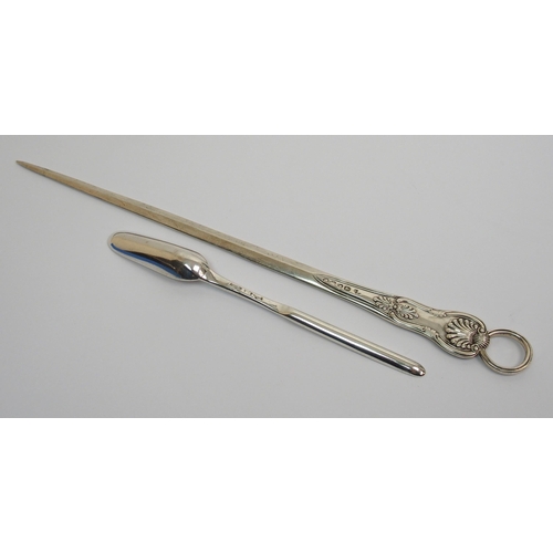 207 - A pair of silver asparagus tongs