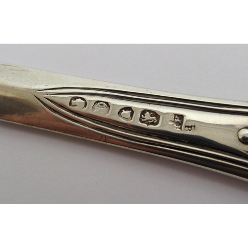 207 - A pair of silver asparagus tongs