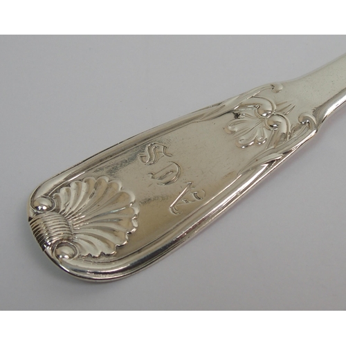 209 - A pair of silver basting spoons