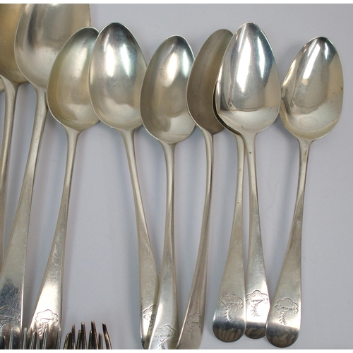 211 - A set of eleven dinner forks