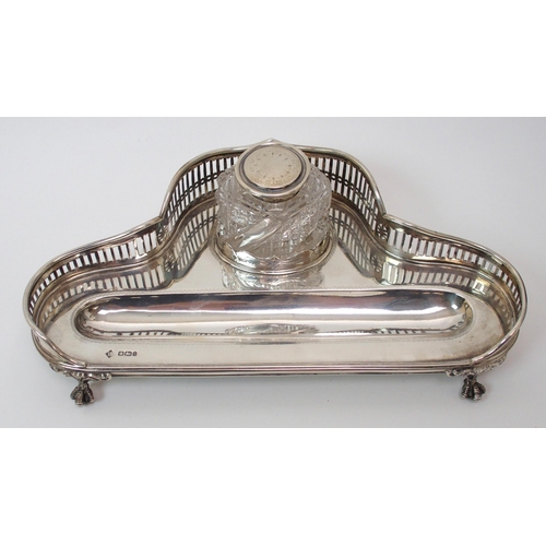 213 - A silver inkstand