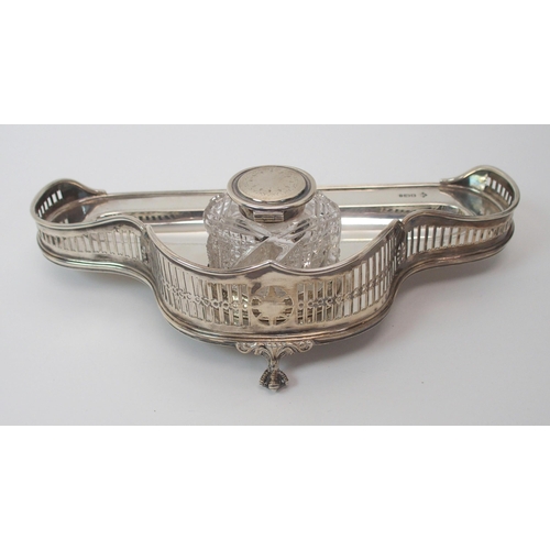 213 - A silver inkstand