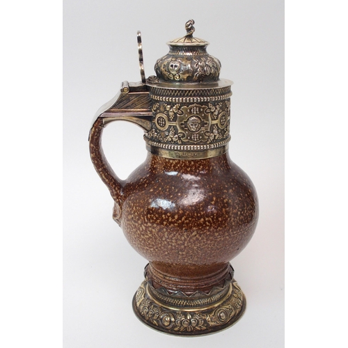 214 - An Elizabeth I style Tigerware jug