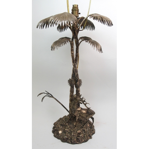 215 - A Victorian silver plated centrepiece modelled as a palm tree