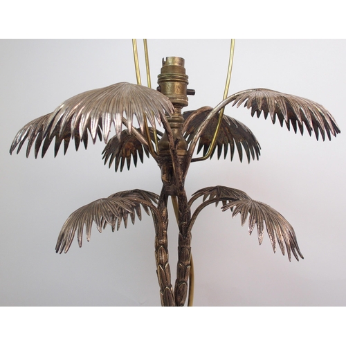 215 - A Victorian silver plated centrepiece modelled as a palm tree