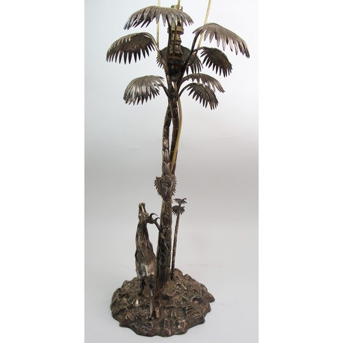 215 - A Victorian silver plated centrepiece modelled as a palm tree