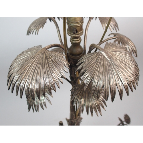 215 - A Victorian silver plated centrepiece modelled as a palm tree