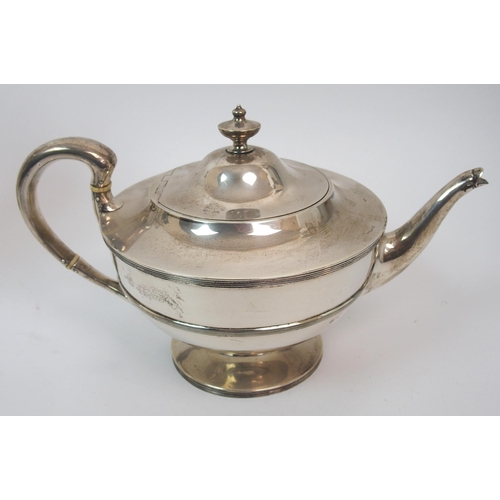 218 - A four piece silver tea service