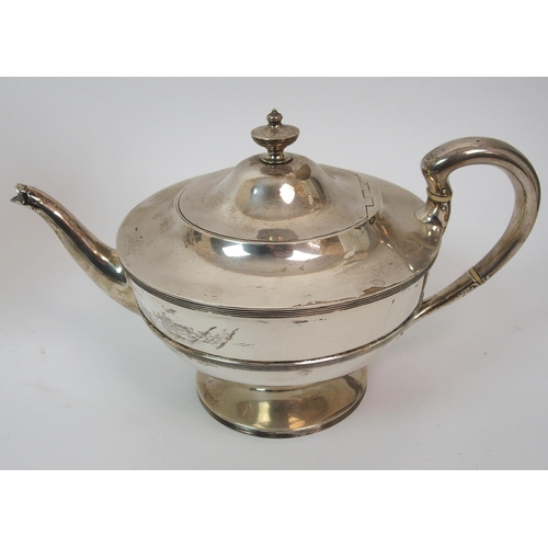 218 - A four piece silver tea service