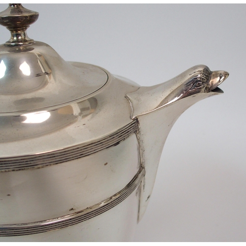 218 - A four piece silver tea service