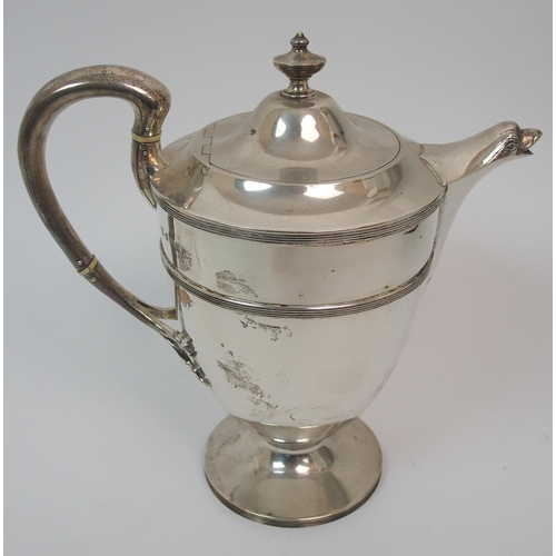 218 - A four piece silver tea service