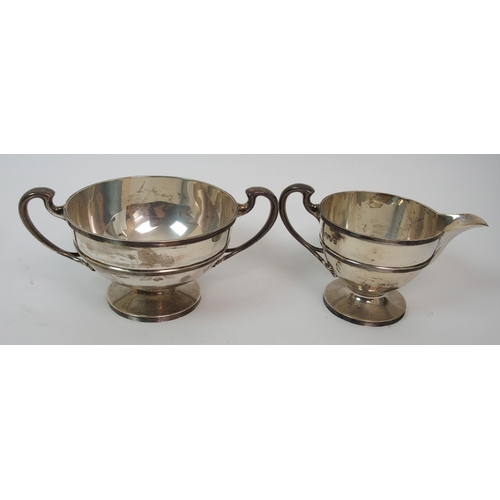 218 - A four piece silver tea service