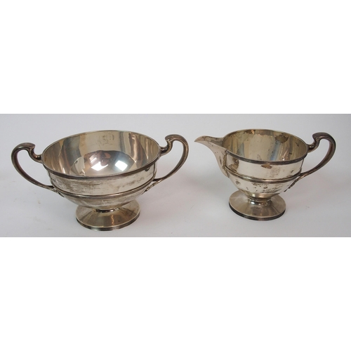 218 - A four piece silver tea service