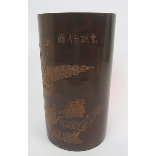 24 - A Yixing cylindrical vase