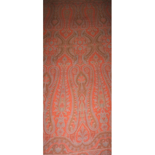 260 - A large Victorian red ground Paisley shawl