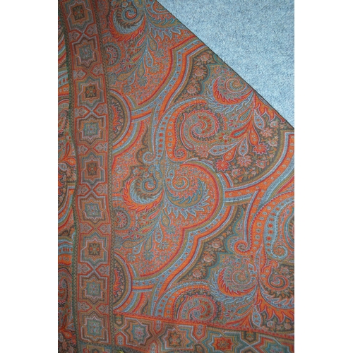 260 - A large Victorian red ground Paisley shawl