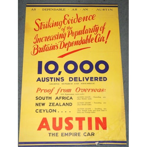 261 - Howitt Nottingham  two Austin advertising posters