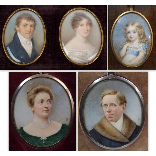 267 - A pair of early 19th Century portrait miniatures of Thomas Tobin and Esther Watson  dated 1806