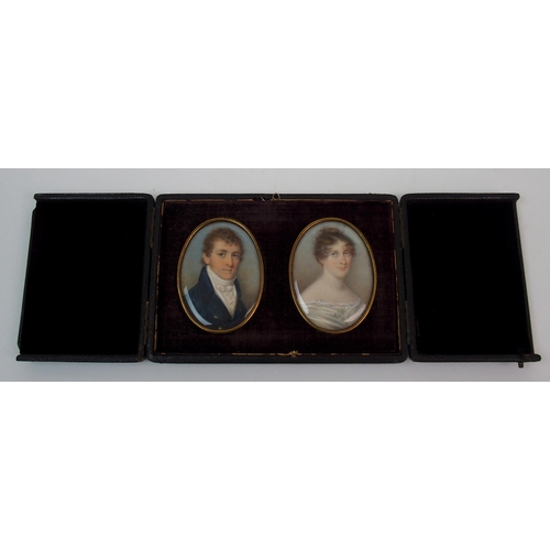 267 - A pair of early 19th Century portrait miniatures of Thomas Tobin and Esther Watson  dated 1806