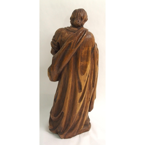 274 - An early 20th century carved wood figure of a biblical scholar