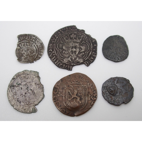 301 - David II 1329 - 1371 silver penny (broken)  fine