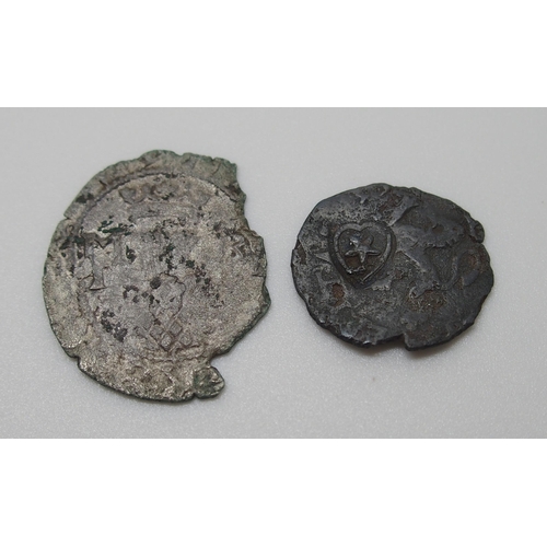 301 - David II 1329 - 1371 silver penny (broken)  fine