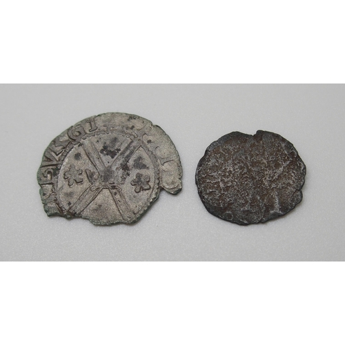 301 - David II 1329 - 1371 silver penny (broken)  fine