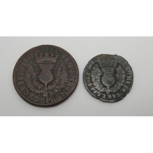 302 - James VI 1567 - 1625 Quarter thistle-merk  poor