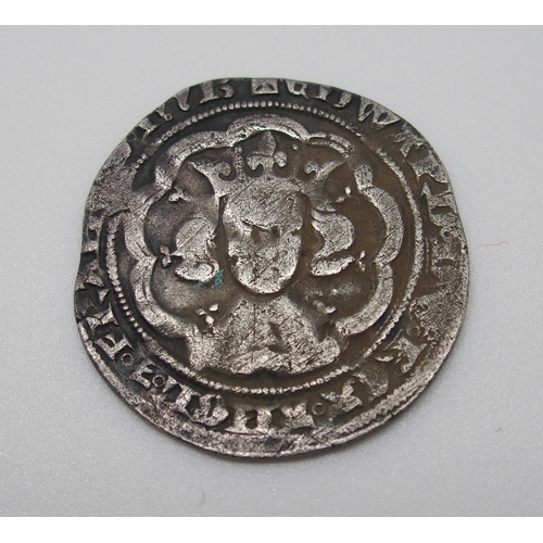 305 - Edward III 1327 - 1377 silver groat  London  fair