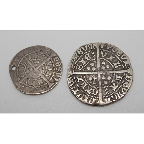 306 - Richard II 1377 - 1399 silver halfpenny  London  fair/fine