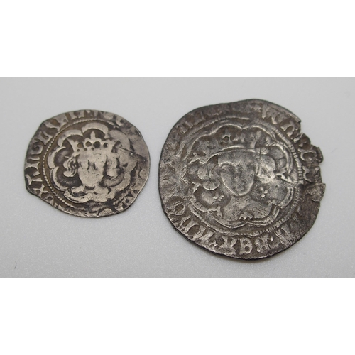 307 - Edward IV 1461 - 1470 Silver groat  London edge corroded  near fine