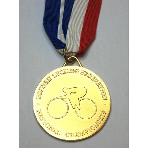 340 - A yellow-metal British Cycling Federation National Championship gold medal