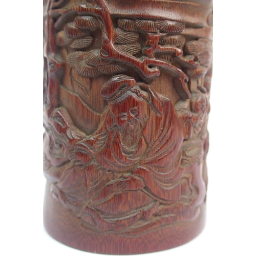 37 - A Chinese bamboo spill vase