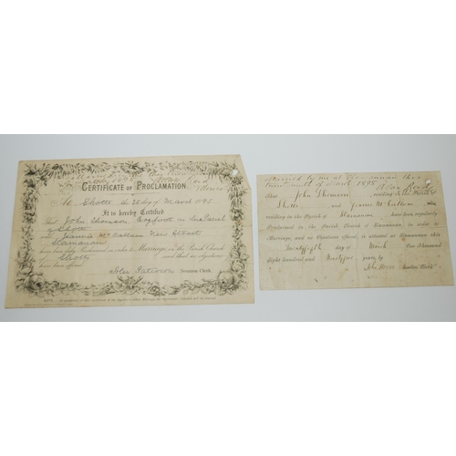 372 - A collection of ephemera relating to the death and funeral of John Thomson