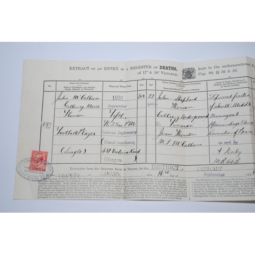 372 - A collection of ephemera relating to the death and funeral of John Thomson