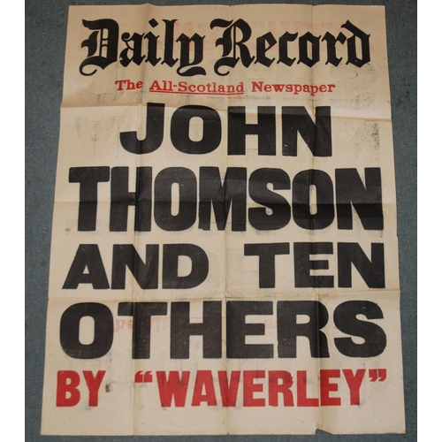 373 - A Daily Record billboard poster John Thomson And Ten Others by Waverley