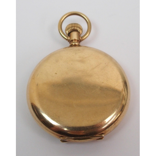 377 - An Elgin yellow-metal cased pocket watch