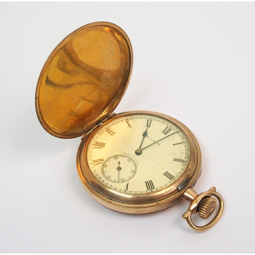 378 - An Elgin yellow-metal cased pocket watch