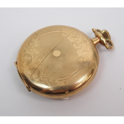 378 - An Elgin yellow-metal cased pocket watch